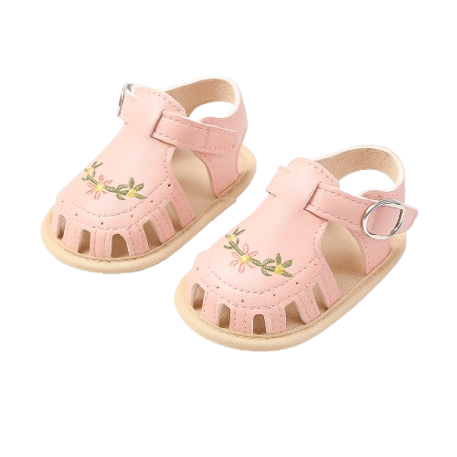 Sandales Roses Trio de Fleurs