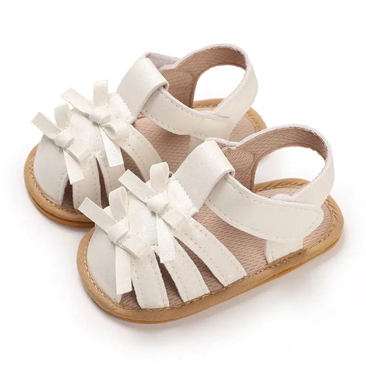 Sandales Blanches Double Nœud