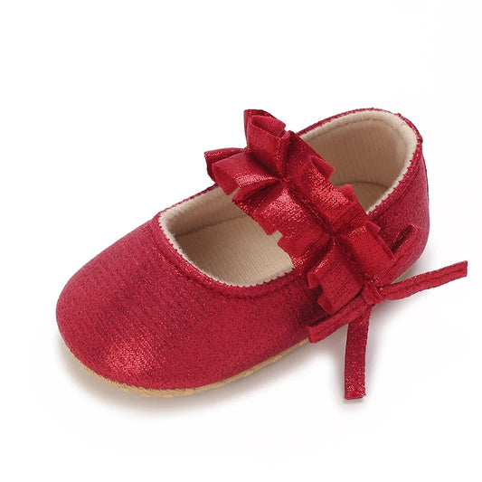 Ballerines Froncées Rouges