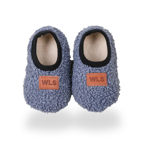 Chaussons antidérapants pour bébé Bleu