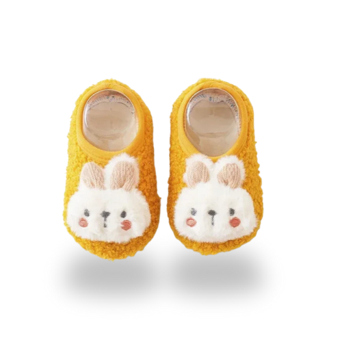 chaussons-antiderapants-pour-bebe-lapin-orange